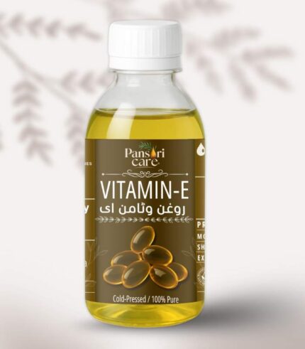Pansari Care Vitamin E Oil bottle with a capsule